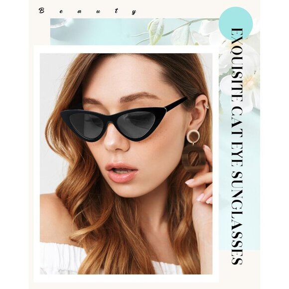 24 Pairs Retro Cat Eye Sunglasses Plastic Frame Women Men Party Vacation